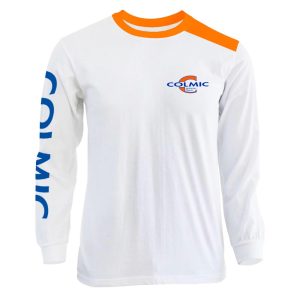T-shirt Colmic LONG SLEEVES White Orange